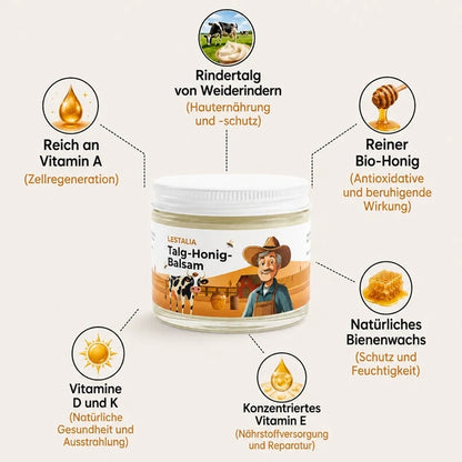 Rindertalg- und Honigcreme