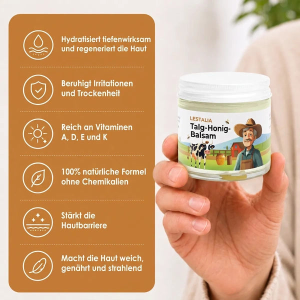 Rindertalg- und Honigcreme
