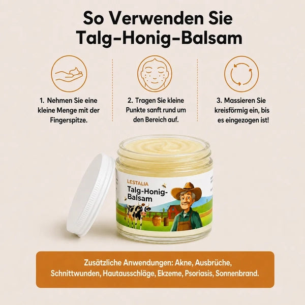 Rindertalg- und Honigcreme